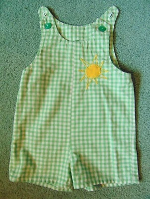 DE COLECCIÓN ~ NIÑO PEQUEÑO ~ MONO A CUADROS VERDE ~ TALLA 2-3 AÑOS ~ AÑOS 50 Foto 1 de 4