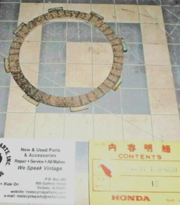 HONDA CT125 22201-166-000 CLUTCH FRICTION DISC NOS 1 QUANTITY OEM FREE SHIPPING - Picture 1 of 1