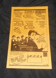 MABUHAY GARDENS - CALENDAR FLYER - No 128 - SNAKEFINGER - LLOYDS - SVT - LOOK! - Picture 1 of 2