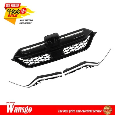 For 20-22 Honda CR-V Grill Front Bumper Honeycomb Grille&Chrome Trim 71121TLAA60 Foto 1 de 4