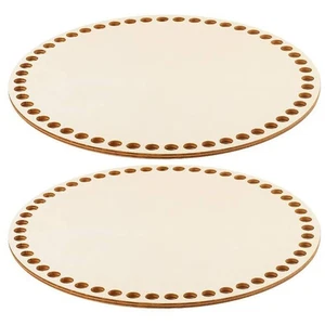 2 pezzi cesto in legno fai da te fondo borsa per tessitura fondo fai da te cesto forniture per tessitura - Foto 1 di 12