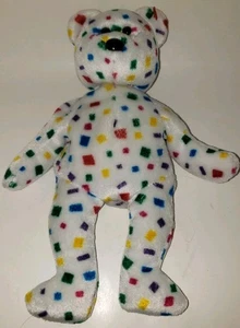 1999 Ty 2K Beanie Baby Confetti Bear No Tags Vintage Plush Stuffed Animal - Picture 1 of 21