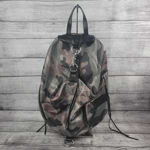 Rebecca Minkoff Green Camouflage Nylon Mini Rucksack | Silver Hardware - Bild 1 von 7