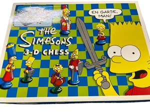 The Simpsons 3-D Chess Set Cartoon Character Pieces Family Fun 2080 - Picture 1 of 7