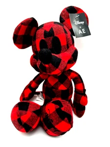 Disney Mickey Mouse American Eagle Special Edition Plaid Plush Live Your Life - Picture 1 of 10