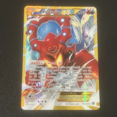Volcanion EX 115/114 Steam Siege Secret Rare Full Art Pokemon TCG NM - Image 1 of 2