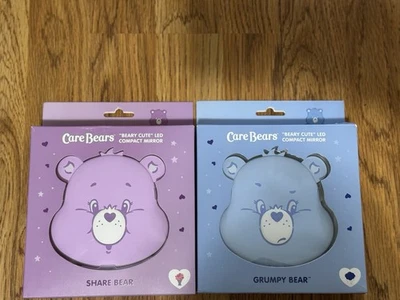 Care Bears Beary Cute LED Compact Mirror Share Bear(Purple) & Grumpy Bear(Blue) - Image 1 of 2