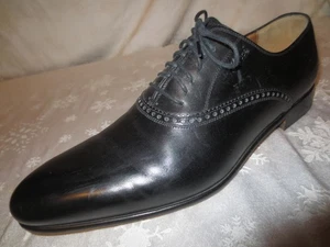 GUCCI Mens BLACK SPECTATOR OXFORD Leather DRESS SHOES Size 7 269646 ITALY - Picture 1 of 1
