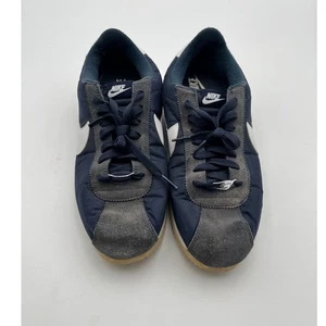Nike Cortez dunkelblau weiß grau Wildleder Leder klassische Turnschuhe Herren Größe 11,5 - Bild 1 von 9