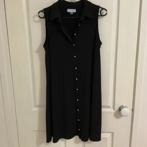 Calvin Klein Black Shirt Dress US 10 (12 AU) Utility Style - Picture 1 of 7