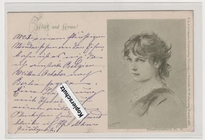F.A. Ackermann Kunstverlag  Künstlerpostkarte No.48 gest. Langenschwalbach 1897 - Bild 1 von 2