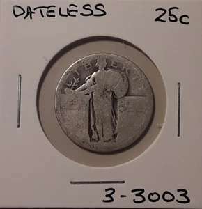 Dateless 25C Standing Liberty Quarter 90% silver coin Philadelphia Mint(#3-3003) - Picture 1 of 3