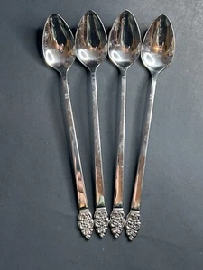 Juego De Colección De 4 Cucharas De Té Heladas Oneidacraft Deluxe Corona Nórdica - Imagen 1 de 5