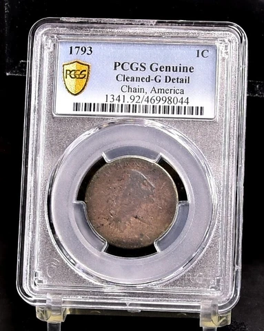1793 Large Cent - Chain, America - PCGS Good Details, Cleaned (49923-L) Cover