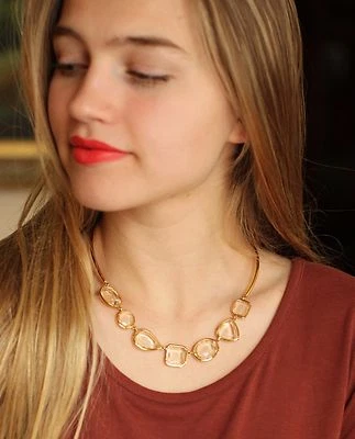 Kate Spade Vegas Jewels COLLAR FACETAS CONJUNTO PENDIENTES CRISTALINO SIMPLE Foto 1 de 4