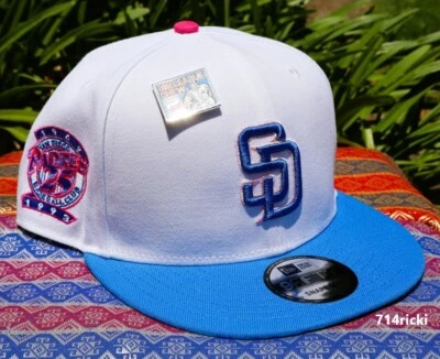 San Diego Padres MLB x Big League Chew Snapback Hat New Era 9FIFTY Cotton Candy - Image 1 of 4