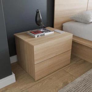 Nexera Nightstand 18" H X 23.75" W Rectangle Engineered Wood Natural Blonde Oak - Picture 1 of 8