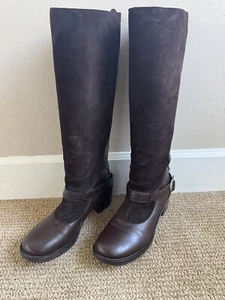 Philosophy Di Alberta Ferretti Brown Tall Leather Boots 39.5 - Picture 1 of 14