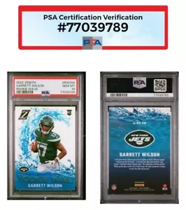 GARRETT WILSON 2022 PANINI ZENITH ROOKIE WAVE #RWGW RARE PSA GEM MINT 10 CHROME - Picture 1 of 5