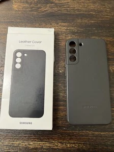 ORIGINAL Samsung Funda de Cuero PARA Galaxy S22+ PLUS EF-VS906 Negra USADA - Imagen 1 de 12