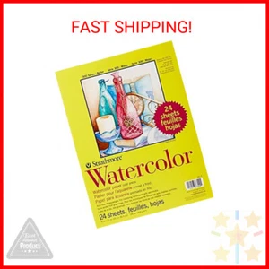 Strathmore 300 Series Watercolor Paper Pad, 9x12 inches, 24 Sheets (140lb/300g)  - Picture 1 of 2