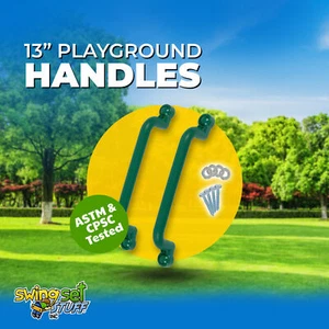JUEGO COLUMPIO COSAS 13" MANIJAS PATIO VERDE (PAR) patio trasero parque infantil diversión 0008 - Imagen 1 de 9