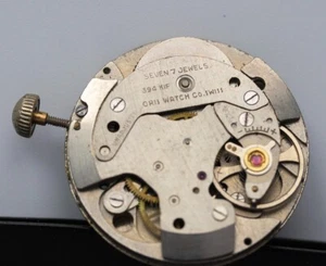 Oris Watch Co. Uhrwerk Swiss 7 Jewels 394 KIF Teile Reparatur Vintage - Bild 1 von 5
