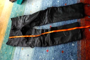 Motorrad Lederhose mit Schnüren Gr. 52 Vintage Retro 1990 - Bild 1 von 9