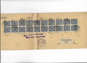 DR Mi.-Nr. 319 A (20) senkr. 20er-Block als reine Mammut-MeF auf PDS-Brief  - Bild 1 von 1