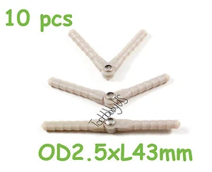 10 PIEZAS Bisagras redondas y giratorias de nailon D2,5xL43,0 mm, avión de radiocontrol ENVÍO VENDEDOR DE EE. UU. - Imagen 1 de 2