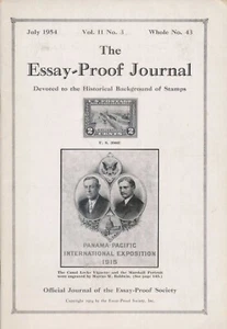 Essay Proof Journal, July 1954 Vol. 11 No. 3, Marcus W. Baldwin, engraver bio - Picture 1 of 4
