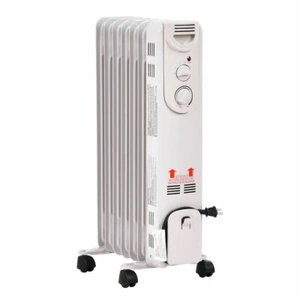 1500W Electric Oil Filled Radiator Space Heater Thermostat Room 3 Heat Settings - Picture 1 of 8