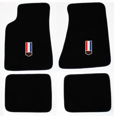 ¡NUEVO! Alfombrillas Chevy Camaro 1982-2002 bordadas rojo blanco azul logotipo Foto 1 de 4