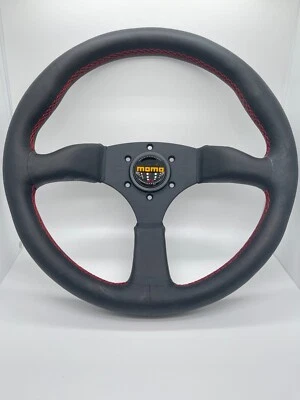 Volante deportivo estilo momo 350 mm con buje jefe se adapta a Honda Acura Civic Foto 1 de 4