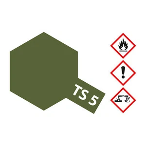 (162,60 €/1 l) Tamiya TS-5 Braunoliv1 (Olive Drab1) vernice spray opaca 100 ml resina sintetica - Foto 1 di 2
