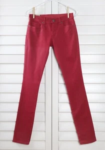 KSUBI NWT Super Skinny Low Rise Jeans in Red Apache Faux Leather Size 25 - Picture 1 of 5