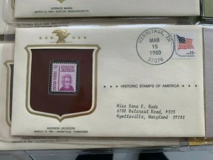 Andrew Jackson STÜCK HISTORISCHE BRIEFMARKEN AMERIKAS COVER + KARTE - Bild 1 von 2