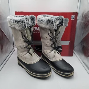 Khombu Emily Wildleder Kunstfell Winter Schneestiefel Gr. 7 grau - Bild 1 von 7