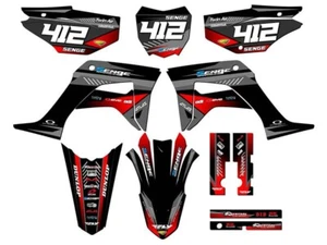2019-2023 CRF 125 SURGE Black Senge Graphics Kit Compatible with Honda - Picture 1 of 10