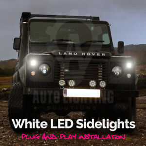 For Land Rover Defender 207 R5W Xenon White COB LED Sidelights Upgrade Bulbs 
