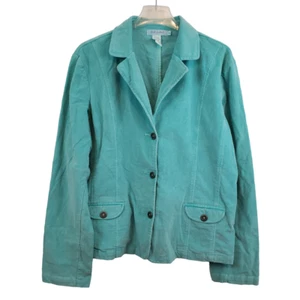 Fresh Product XL Teal Corduroy Blazer | Cotton Stretch Blue Jacket - Picture 1 of 4