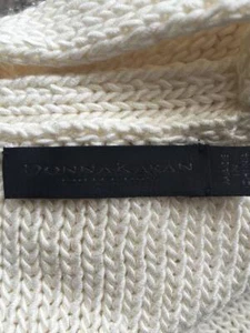 $995 DONNA KARAN etiqueta negra firma colección anudado a mano algodón suéter - Imagen 1 de 14