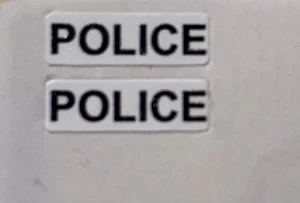 Matchbox Rolamatics Police small sign Stickers - Foto 1 di 1