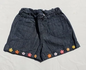 Gymboree Girls Aloha Sunshine Chambray Shorts Floral Size 4 - Picture 1 of 5