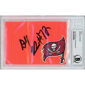 Donald Penn Auto Football Pylon Cut Tampa Bay Buccaneers Signed Beckett BAS Slab - Picture 1 of 6