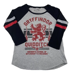 Harry Potter Gryffindor Quidditch Tee Shirt Womens Small Hogwarts 3/4 Sleeve - Picture 1 of 9