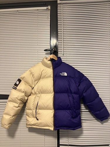 Supreme X The North Face Split Nuptse XL marrone viola