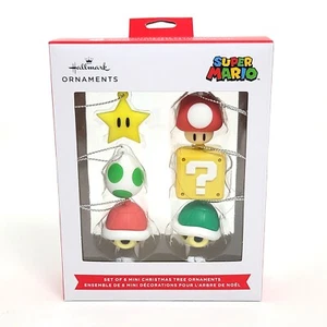 HALLMARK Ornaments Nintendo Super Mario SET OF 6 Mini Ornaments - NEW NIB - Picture 1 of 2
