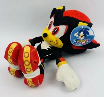 Vintage SEGA Sonic X Shadow The Hedgehog 9” Plush Figure By Sonic Project - Image 1 of 4