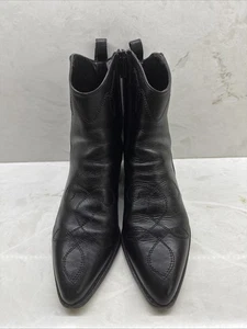 Stivaletti donna Vero Cuoio fatti a mano in Italia in pelle nera taglia 5,5 Eur 36 - Foto 1 di 14